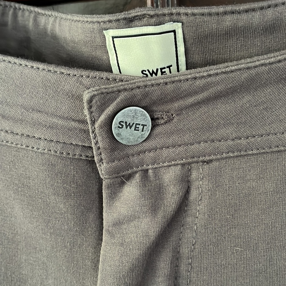 Swet Tailor 96% cotton stretch grey trousers comfort and style 38 x 32